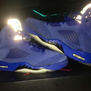 Air Jordan 5 blue suede
